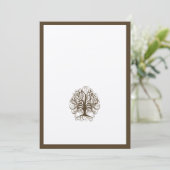 Bruin zwijn Roots of Love Wedding Invitation Kaart (Staand voorkant)