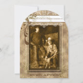 Bruin Zwirl  Chandelier Damask Your Photo Kaart (Voorkant)