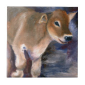 Bruin Zwitsers Calf Tile Tegeltje (Voorkant)