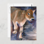 Bruin Zwitsers kalf Briefkaart (Voorkant / Achterkant)