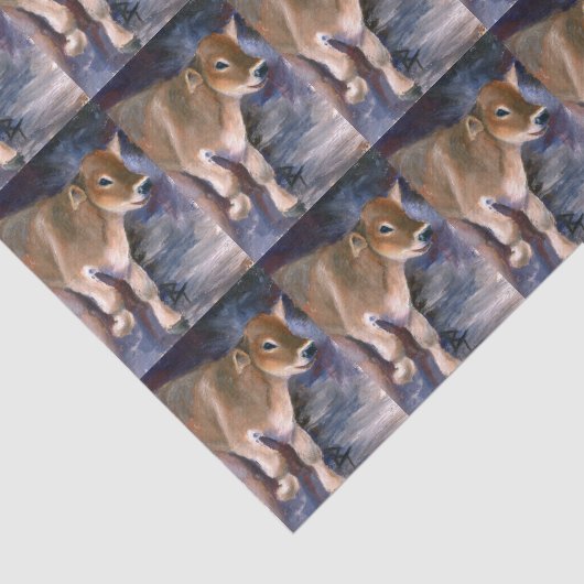 Bruin Zwitsers kalf Tissuepapier (Detail)