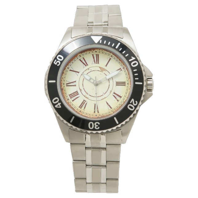 Bruinachtig  Mannen Horloge (Voorkant)