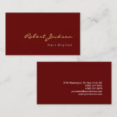 Bruinachtig rood haar stijl consultant make-up art visitekaartje (Voorkant / Achterkant)