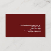 Bruinachtig rood haar stijl consultant make-up art visitekaartje (Achterkant)