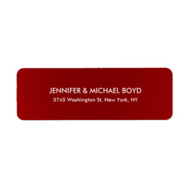 Bruinachtig Rood Uniek Modern Stijlvol Blad Etiket