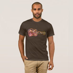 bruinachtige gitaarafbeelding t-shirt