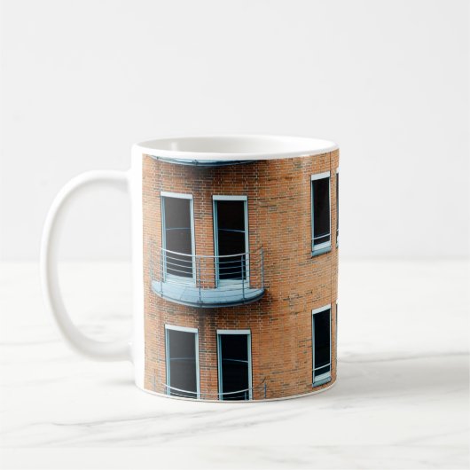 Bruinbakstenen wandbouw koffiemok (Links)