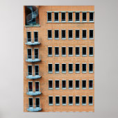 Bruinbakstenen wandbouw poster (Voorkant)