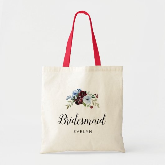 bruinblauw Bridesmaid Tote Bag (Voorkant)