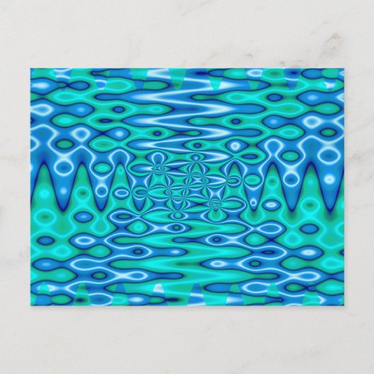 bruinblauw briefkaart (Voorkant)