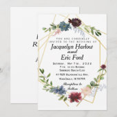  bruinblauw huwelijk met Bourgogne Kaart (Voorkant / Achterkant)