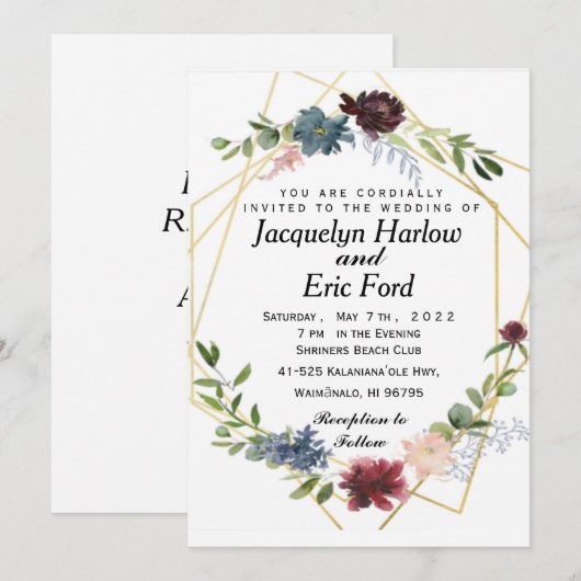  bruinblauw huwelijk met Bourgogne Kaart (Voorkant / Achterkant)