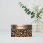 Bruinbruine glans van leopard visitekaartje (Staand voorkant)