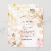 Bruinbruingebladerte met eucalyptus gouden marmer (Voorkant / Achterkant)