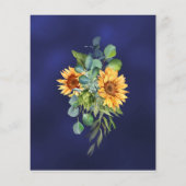 Bruinbruinkoolzonnebloemen eucalyptusblauw (Achterkant)