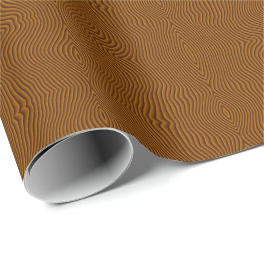 Bruine 3D-verlichting Cadeaupapier (Rol Hoek)