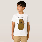 Bruine Aangepaste Aardappel T-shirt (Voorkant volledig)