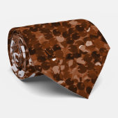 Bruine Aarde Tone Glitter Sequin Sparkly Stropdas (Opgerold)