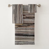 Bruine aarde Toon rots laag foto badhanddoek set Bad Handdoek (Insitu)