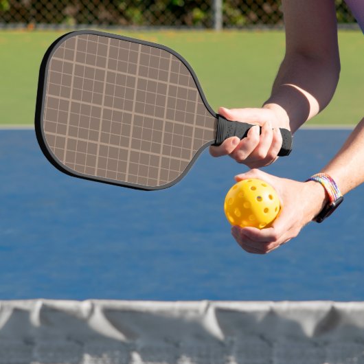 Bruine Aardetint Windowpane Rut Pickleball Paddle (Insitu)