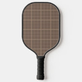 Bruine Aardetint Windowpane Rut Pickleball Paddle (Achterkant)