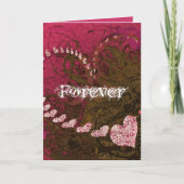 Bruine aardetinten Abstracte kunst Red Heart werve Feestdagen Kaart (Voorkant)