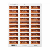 Bruine Aardse Boho Abstracte Naam Mailadres Etiket (Full Sheet)