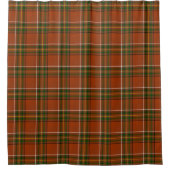 Bruine aardse kariertartan  douchegordijn (Voorkant)