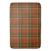 Bruine aardse plaid tartan badmat (Voorkant Verticaal)