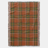 Bruine aardse plaid tartan deken (Voorkant Verticaal)
