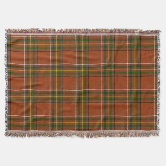 Bruine aardse plaid tartan deken (Voorkant)
