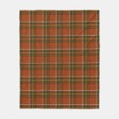 Bruine aardse plaid tartan  fleece deken (Voorkant)