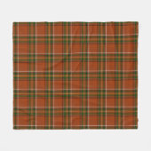 Bruine aardse plaid tartan  fleece deken (Voorkant (Horizontaal))
