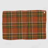 Bruine aardse plaid tartan  golfhanddoek (Horizontaal)