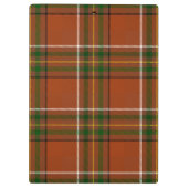 Bruine aardse plaid tartan  klembord (Achterkant)