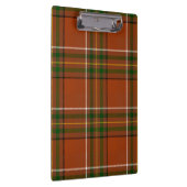 Bruine aardse plaid tartan  klembord (Rechts)