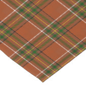 Bruine aardse plaid tartan korte tafelloper (Hoek)