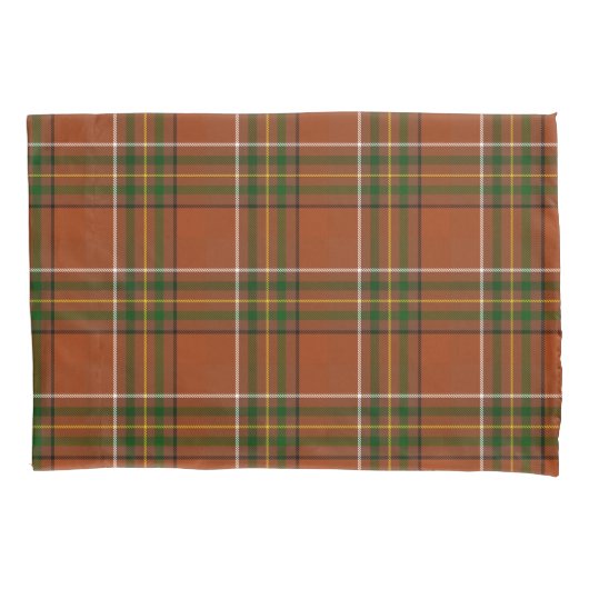 Bruine aardse plaid tartan  kussensloop (Voorkant)