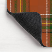 Bruine aardse plaid tartan muismat (Hoek)