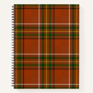 Bruine aardse plaid tartan  notitieboek