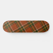 Bruine aardse plaid tartan persoonlijk skateboard (Horizontaal)