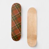 Bruine aardse plaid tartan persoonlijk skateboard (Voorkant)