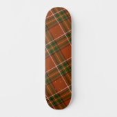 Bruine aardse plaid tartan persoonlijk skateboard (Voorkant)