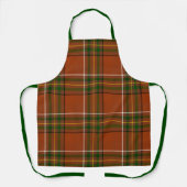Bruine aardse plaid tartan schort (Voorkant)