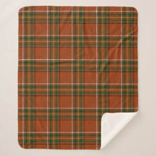 Bruine aardse plaid tartan  sherpa deken