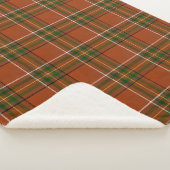 Bruine aardse plaid tartan  sherpa deken (3/4)