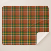Bruine aardse plaid tartan  sherpa deken (Voorkant (horizontaal))