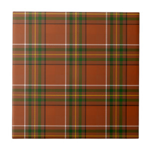 Bruine aardse plaid tartan  tegeltje