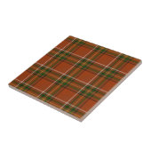 Bruine aardse plaid tartan  tegeltje (Zijkant)