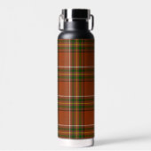 Bruine aardse plaid tartan  waterfles (Voorkant)